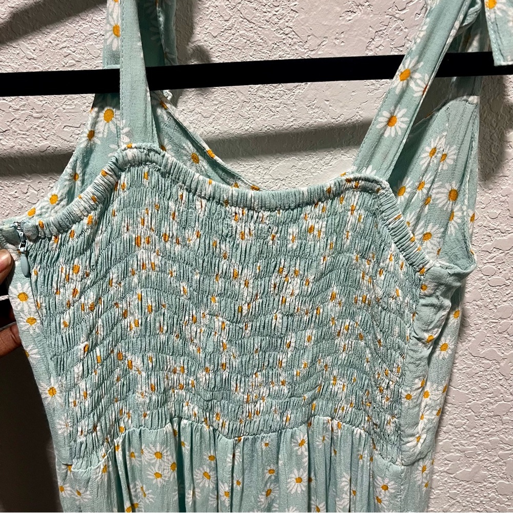 Faithfull the Brand Frankie Seafoam Blue Zhoe Floral Print Jumpsuit - Picture 9 of 16